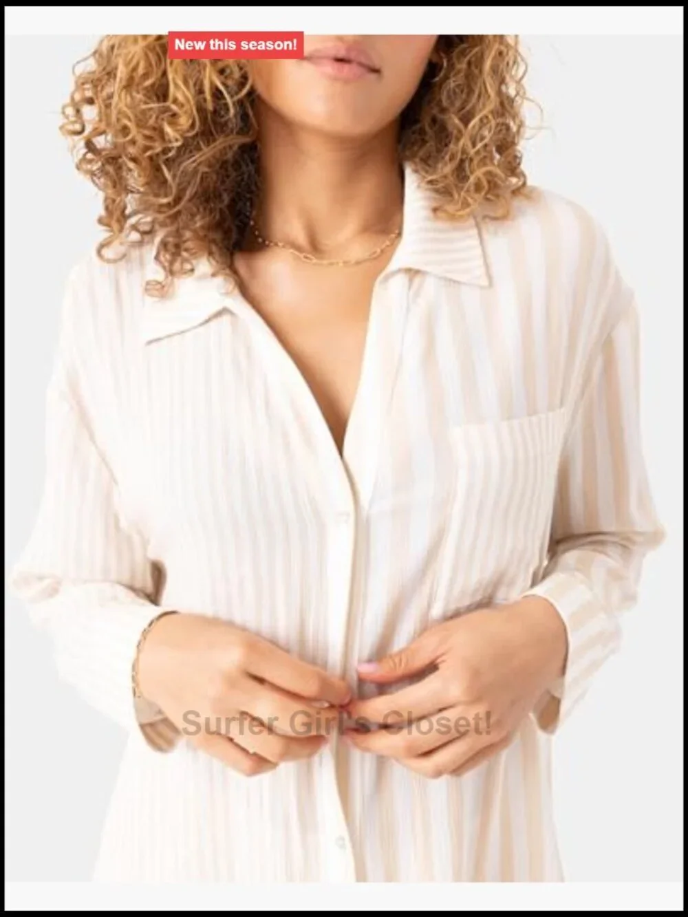 Long Sleeve Button Down Cover Up Shirt UPF 50+ Lightweight Rayon